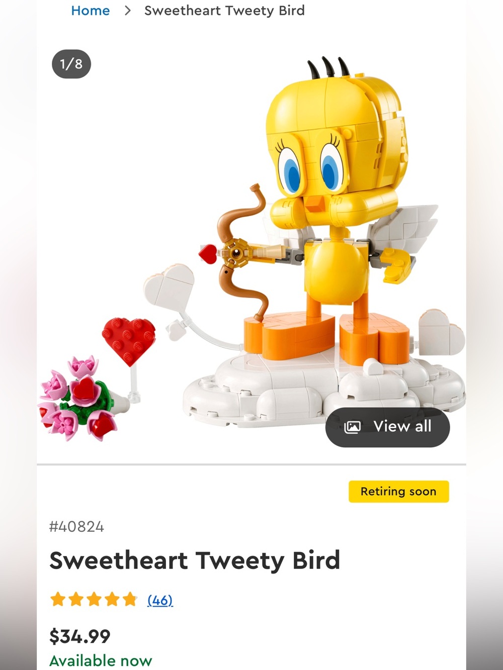 LEGO Tweety Bird Cupid Figure (40824) Retiring Soon